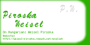 piroska weisel business card